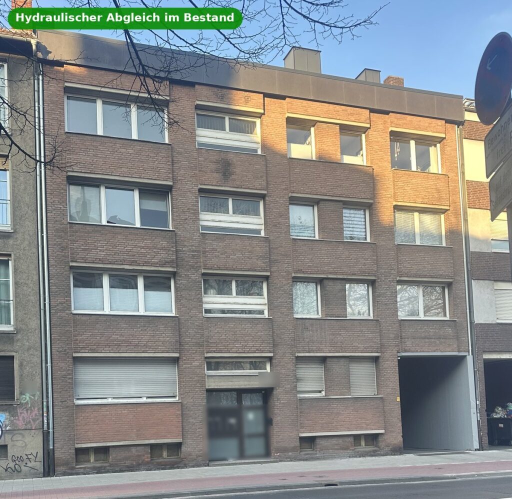 Mehrfamilienhaus in Münster mit gemischtem Sanierungsstand, hydraulischer Abgleich der bestehenden Gas-Brennwertanlage
